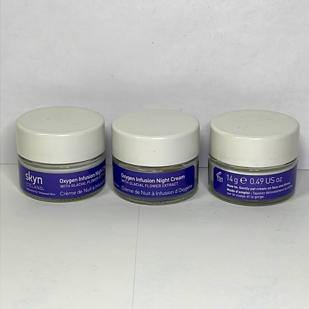 Skyn Oxigen Infusion Night Cream 0.49 oz (To go size) Lot of 3